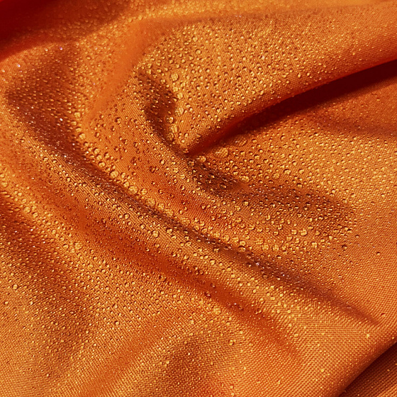 Water-repellent Oxford fabric with PU coating, 200 g/m², width 160 cm, orange