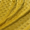 Látka minky srdička, 320 g/m², šíře 160 cm, metráž, žlutá