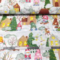 Christmas cotton fabric, by the meter, width 160 cm, Christmas time