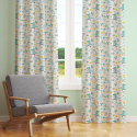Children's cotton fabric by the meter Cheerful Crocodiles Blue on White