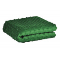 Minky dot fabric, 380 g/m², width 160 cm, by the meter, dark green