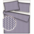 Decorative children's cotton fabrics, by the meter. Zigzag dark blue