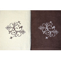 Set of Terry Towels 2 pcs 70x140 cm, color Brown and Ecru