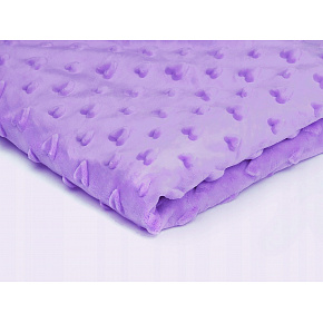 Látka minky srdička, 320 g/m², šíře 160 cm, metráž, levandule