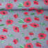 Cotton fabric 100% cotton, 125 g/m², width 160 cm, wild green poppy on grey
