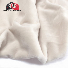 Látka minky jednobarevné, 220 g/m², šíře 160 cm, ecru