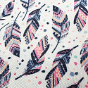 Le tissu PVC Kodura motif Plumes 03