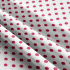 Children's cotton fabrics, by the meter. Dot 10 mm, Amaranth on White