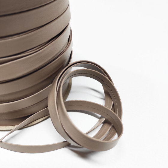 Beige leather bias tape 10 mm color 308