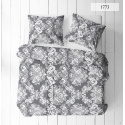 Cotton duvet cover with zipper, color Gray, 140x200 cm
