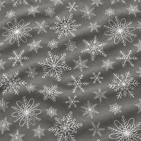 Christmas cotton fabric, sold by the meter, width 160 cm, Christmas motif on gray