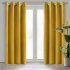 Decorative velvet curtain with eyelets MUSTARD 140x250 cm
