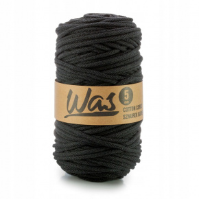 Bavlněná šňůra 5mm, 100m, černá 370 Bavlněná šňůra 5mm, 100m, černá 370