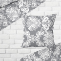 Cotton duvet cover with zipper, color Gray, 140x200 cm