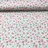 Cotton fabric 100% cotton, 125 g/m², width 160 cm, pink flowers on white