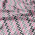 Decorative children's cotton fabrics, by the meter. Zigzag Pink, Gray, and Black