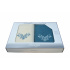 Set of Terry Towels 2 pcs 70x140 cm, color Turquoise and Ecru