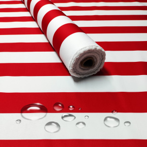 Voděodolná látka Premium, 190 g/m², šíře 160 cm, proužky červené