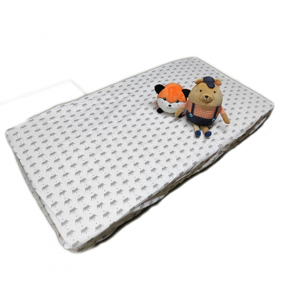 Cotton fitted crib sheet with elastic 120x60 cm