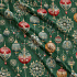 Christmas cotton fabric, by the meter, width 160 cm, Christmas Toys on Green
