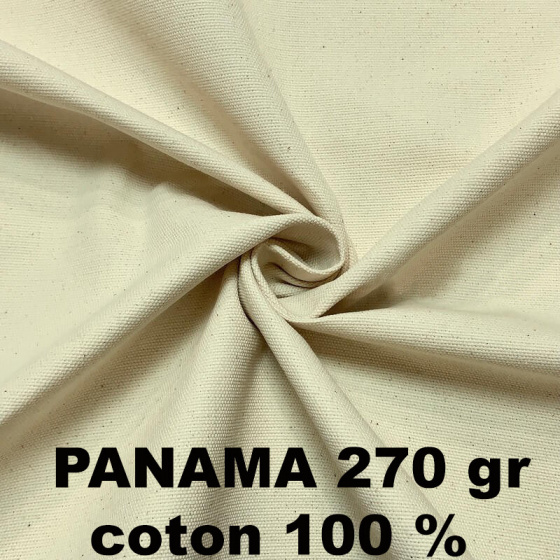 Panama předpraná bavlněná látka 270 gr/m2, Natural
