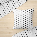 Children's cotton fabric 100% cotton, 125 g/m², width 160 cm, black stars on white