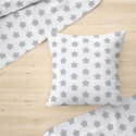 Children's cotton fabric 100% cotton, 125 g/m², width 160 cm, gray gingerbread on white
