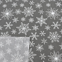 Christmas cotton fabric, sold by the meter, width 160 cm, Christmas motif on gray