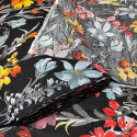 Tissu coton au métre motif Champ noir
