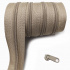 Beige spiral zipper 5 mm by the meter