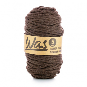 Bavlněná šňůra 5mm, 100m, hnědá 340