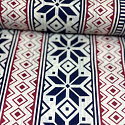 Tissus en coton de Noël au mètre, 160 cm motif Noël Bleu Marine