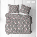 Cotton duvet cover with zipper, color Gray, 140x200 cm