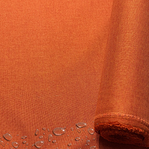 Vodoodpudivá látka Imitace lnu, 220 g/m², šíře 160 cm, zázvorová