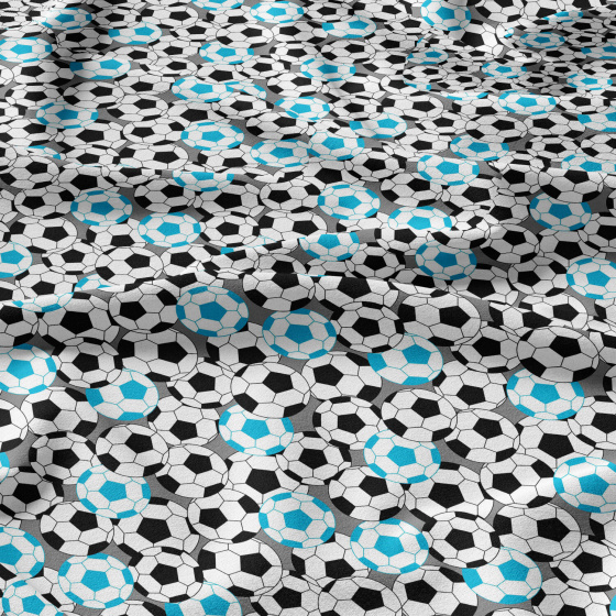 Cotton fabric 100% cotton, 125 g/m², width 160 cm, football blue