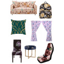 Velurové potahové látky s potiskem, Pole květin na Bílém