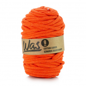 Bavlněná šňůra 9mm, 50m, oranžová 150