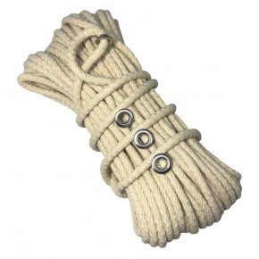 Bavlněno-Polyesterové lano 9 mm x 25 m, barva béžová