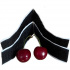 Black hook and loop tape with adhesive 2x20 cm, width 20 mm