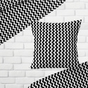 Decorative children's cotton fabrics, by the meter. Zigzag black