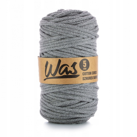 Cotton cord 5mm, 100m, dark gray 050