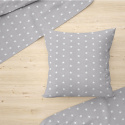 Children's cotton fabric 100% cotton, 125 g/m², width 160 cm, white stars on grey