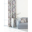 Velvet upholstery fabrics with print. Flowers on Pale Green