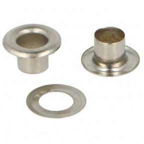 Metal Eyelets 6 mm Chrome - 10 pcs