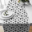 Cotton fabric 100% cotton, 125 g/m², width 160 cm, black skulls on white
