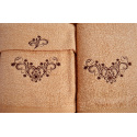 Set of 3 terry towels, color Beige