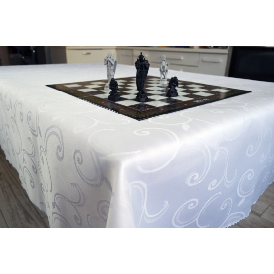 Vodoodpudivý ubrus Vintage, 140x220 cm barva Bíla, odolný vůči skvrnám