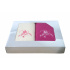Set of Terry Towels 2 pcs 70x140 cm, color Amaranth and Ecru