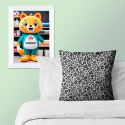 Bavlněná látka 100% bavlna, 125 g/m², šíře 160 cm, leopard šedý