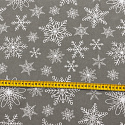 Christmas cotton fabric, sold by the meter, width 160 cm, Christmas motif on gray